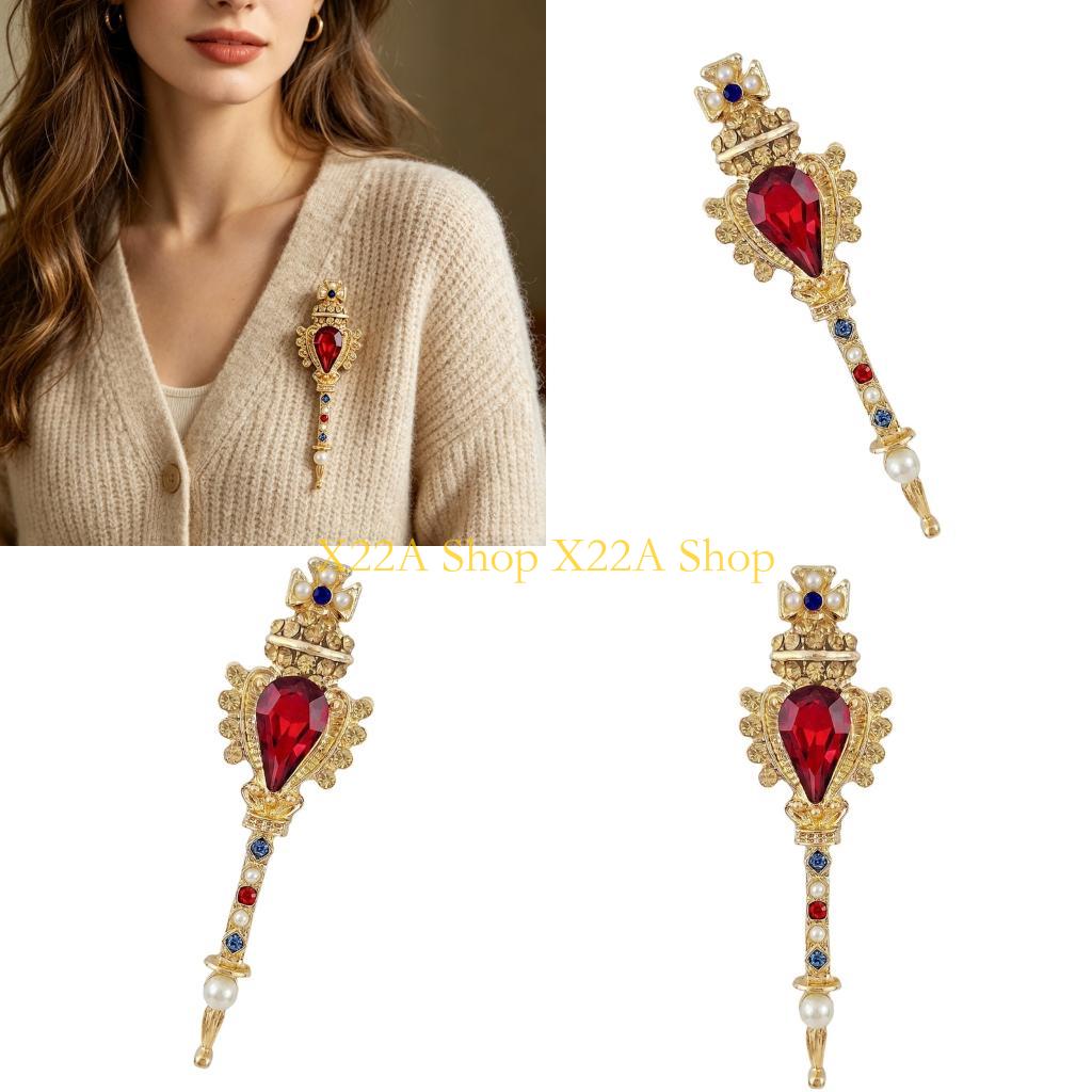 Women'S Accessories For Formal Wear - Spilla con bacchetta retrò con accenti