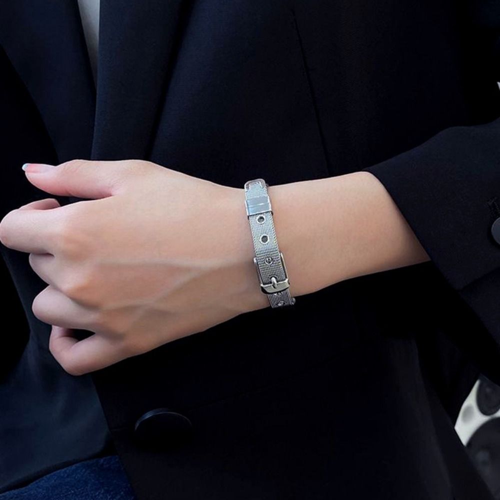 Women'S Accessories To Wear With Watch - Bracciale in Acciaio al Titanio Stile