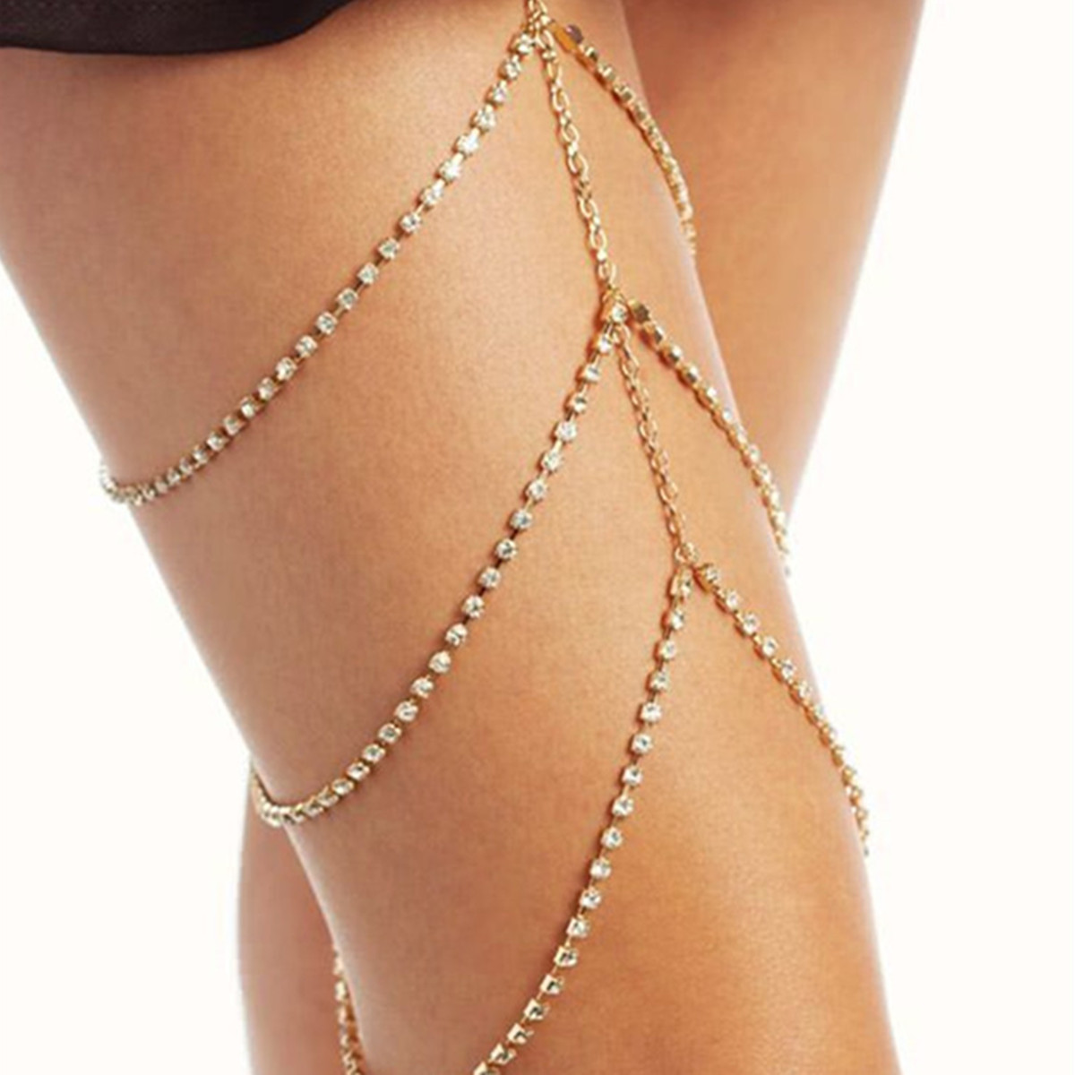 Wrap Ring Gold - Catena per Coscia Multistrato con Artigli