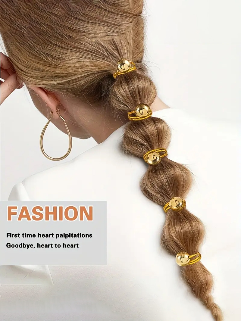 Wrap Ring Gold - 10 fermagli per capelli semplici in