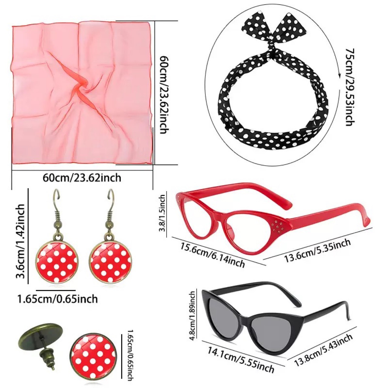 Anni '50 Retro Party Cosplay D - Women'S Accessories In The 1950S recensione e prezzo