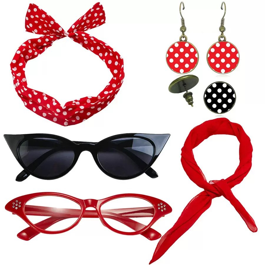 Anni '50 Retro Party Cosplay D - Women'S Accessories In The 1950S recensione e prezzo