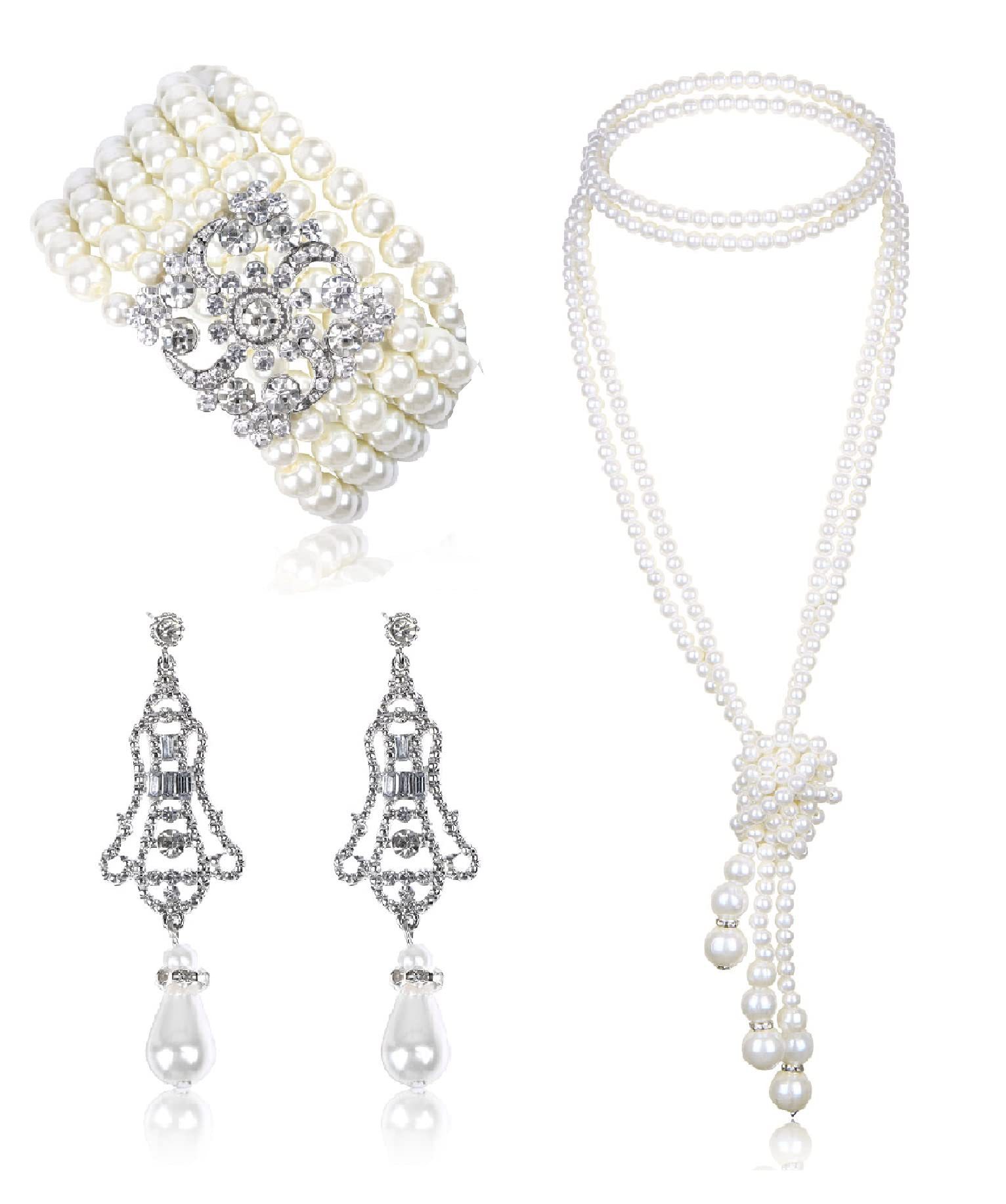 3-piece Set of Long Pearl Neck - Women'S Accessories In The 1950S recensione e prezzo