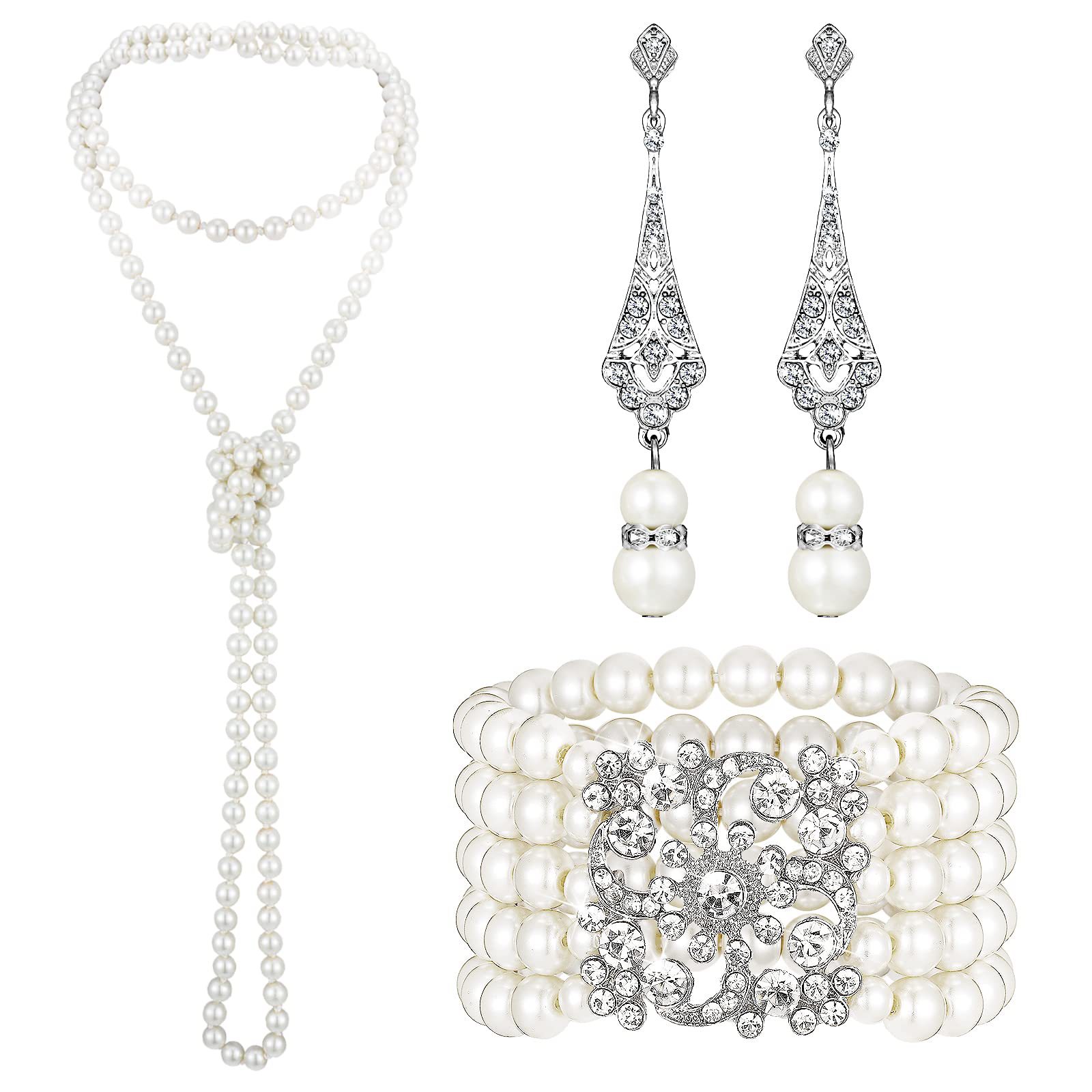 3-piece Set of Long Pearl Neck - Women'S Accessories In The 1950S recensione e prezzo