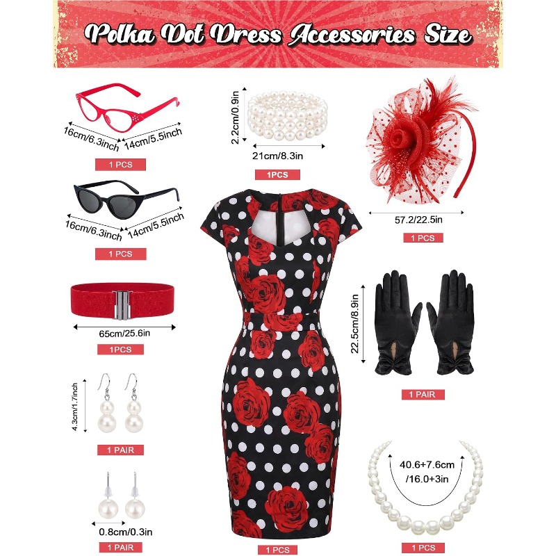 Set di 10 Abiti Retrò Anni '50 - Women'S Accessories In The 1950S recensione e prezzo